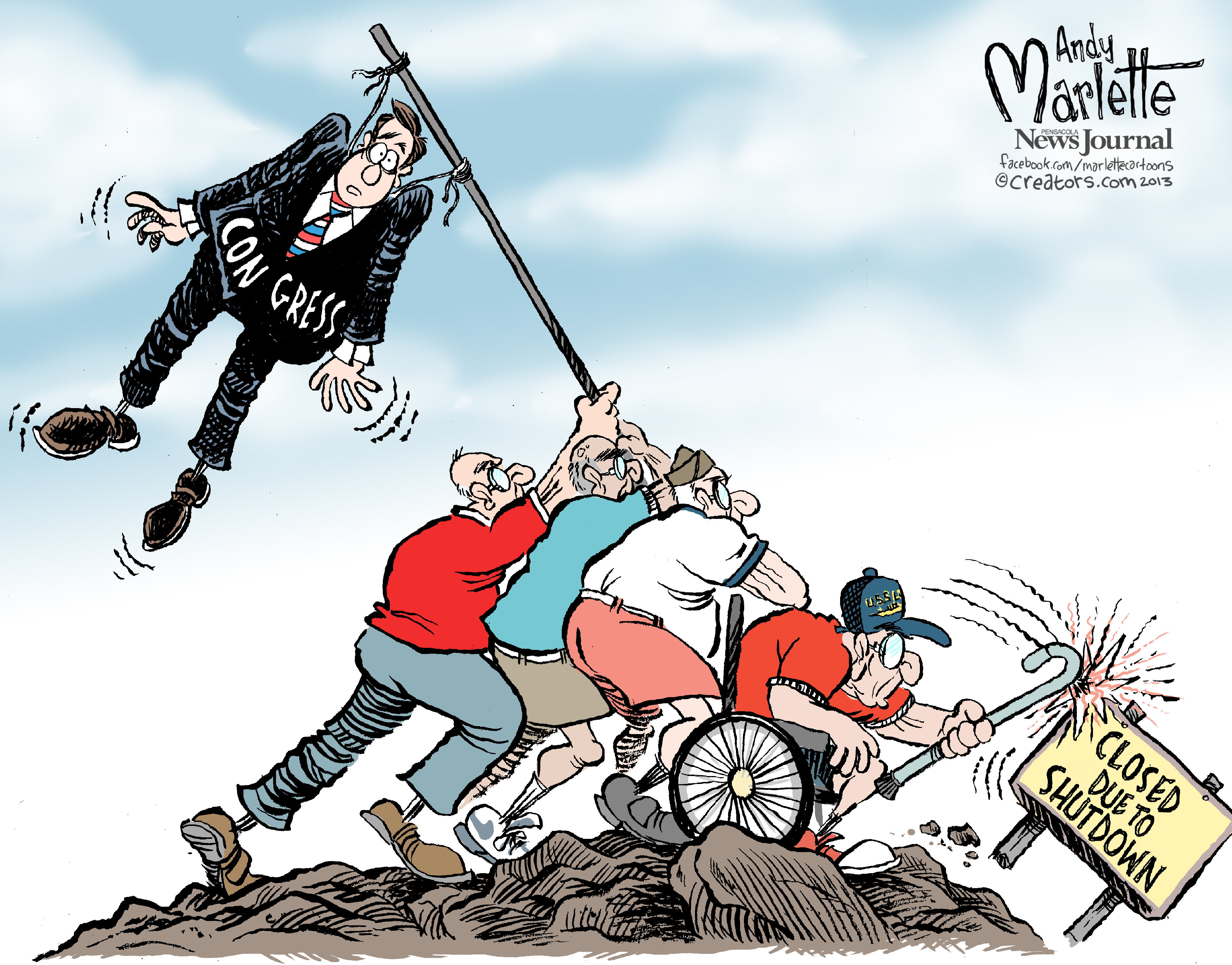 RealClearPolitics - Cartoons - Andy Marlette for 10/05/2013, image size:4200x3289