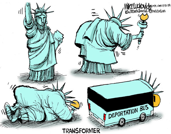 RealClearPolitics | Mike Luckovich for Nov 13, 2024 | Political Cartoons