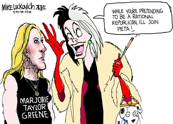 RealClearPolitics | Mike Luckovich for Nov 07, 2025 | Political Cartoons