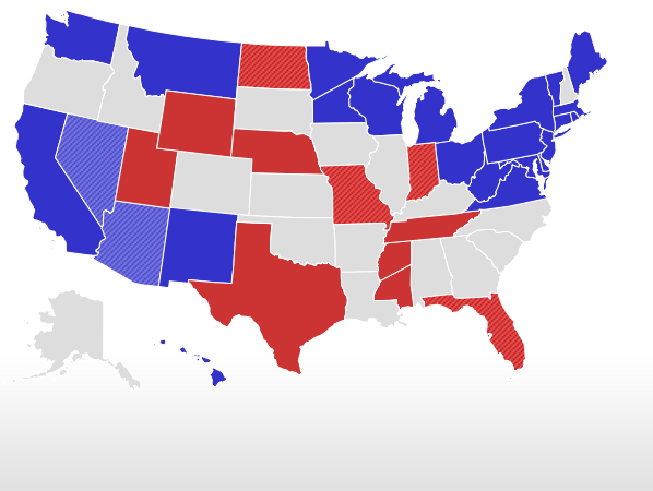 Real Clear Politics Presidential Map 2018 U S Senate Election Live Results Realclearpolitics