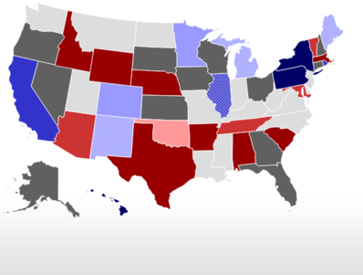 2018 RCP Electoral No Toss Up Map