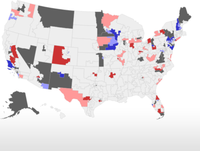 2018 RCP Electoral No Toss Up Map