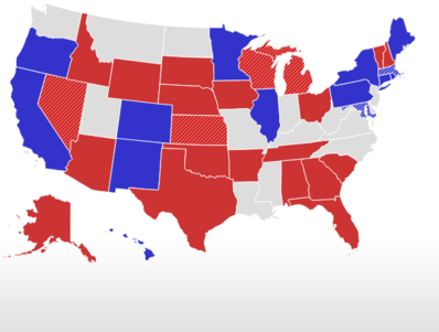 Governor Projection Map